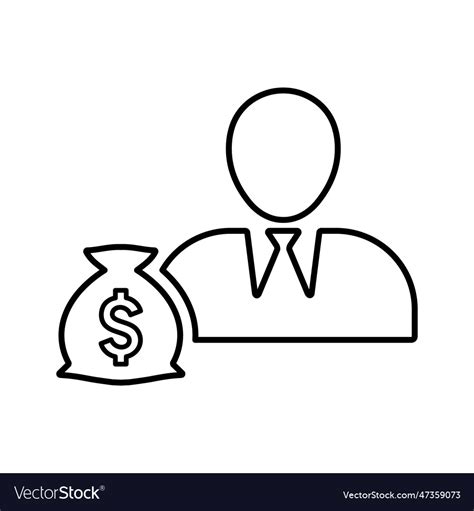 Business finance investor icon Royalty Free Vector Image