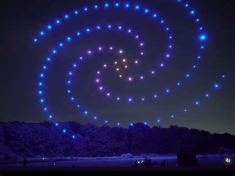 Video of drone light show illuminating night sky goes viral