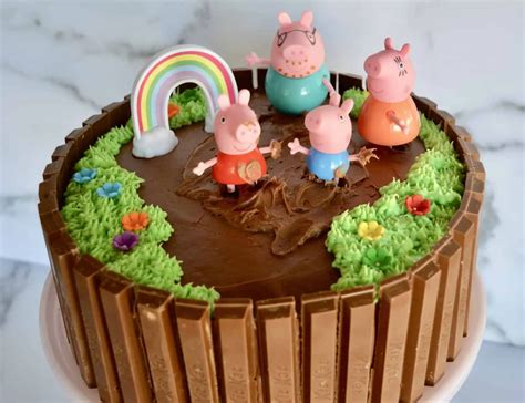Peppa Pig Birthday Cake | Kit Kat Cake - This Delicious House