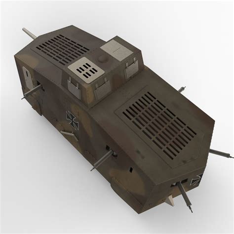 German A7V Tank 3D Model MAX OBJ 3DS FBX C4D LWO LW LWS - CGTrader.com