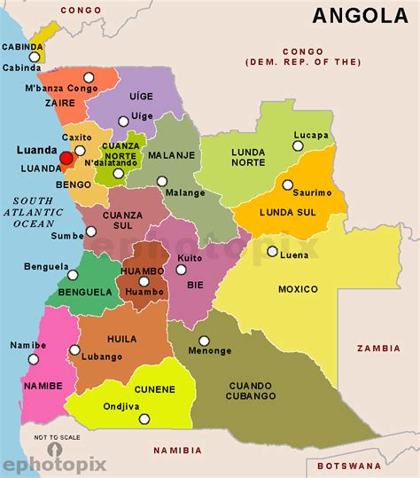 Angola Map - ToursMaps.com