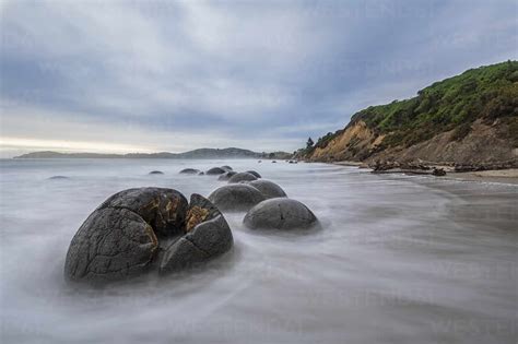 New Zealand, Oceania, South Island, Southland, Hampden, Otago, Moeraki ...