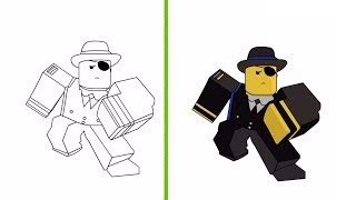 How To Draw A Rich Roblox Character - Quick Drawing