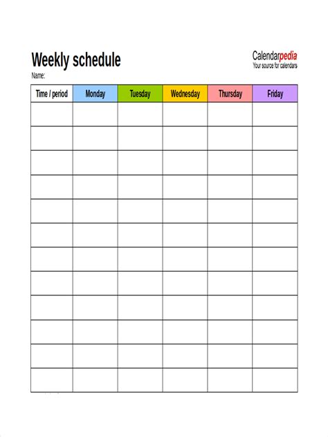 Weekly Schedule - 10+ Examples, Google Docs, Google Sheets, Excel, Word, Numbers, Pages, PDF