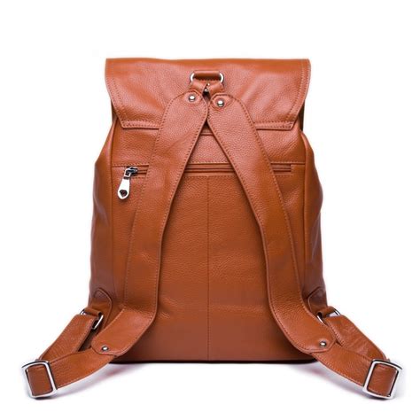 Brown leather backpack for women, coffee leather backpack vintage ...