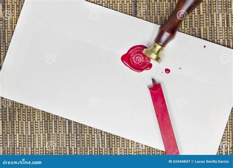 Sealing an Envelope with Wax. Stock Image - Image of isolated, waxseal: 62444847