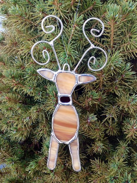 My version of a Pinterest inspired Rudolph the Raindeer stained glass ...