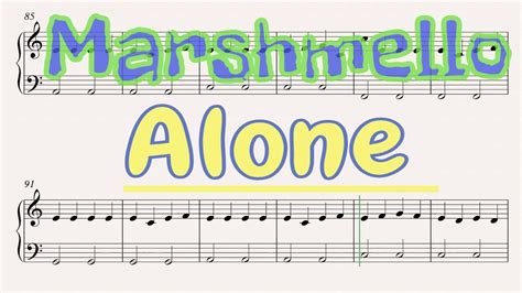 Marshmello - Alone Piano Sheet Music (Alone piano notes) - YouTube