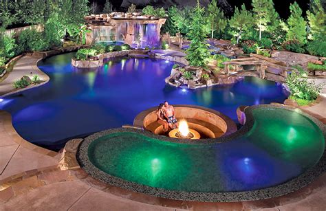 Inground Pool Lights, Color-Changing LED Images | Blue Haven | Inground pool designs, Swimming ...