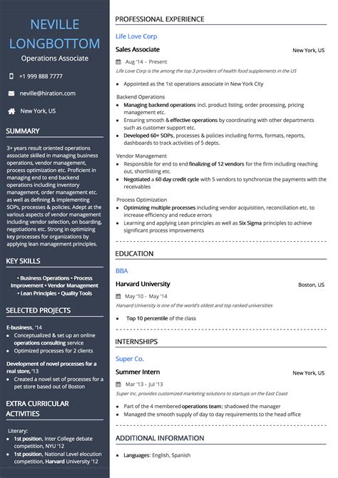 Professional Resume Templates for 2020 by Hiration