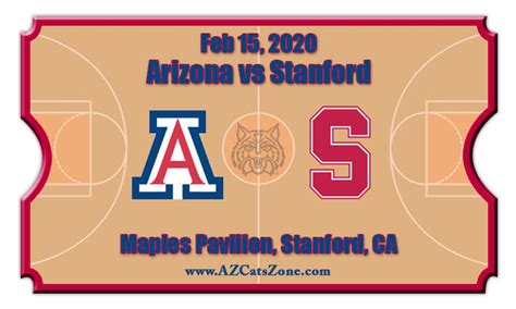 Arizona Wildcats vs Stanford Cardinal Basketball Tickets | 02/15/20