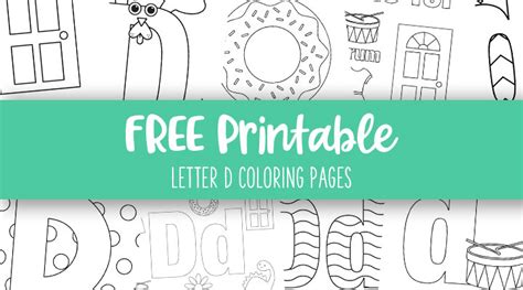 Letter D Coloring Sheet For Toddlers Free Printable - Infoupdate.org