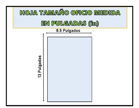 ᐉ Medidas de la Hoja tamaño Oficio en cm, mm y pulgadas