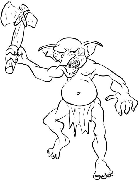 Free Goblin coloring page - Download, Print or Color Online for Free