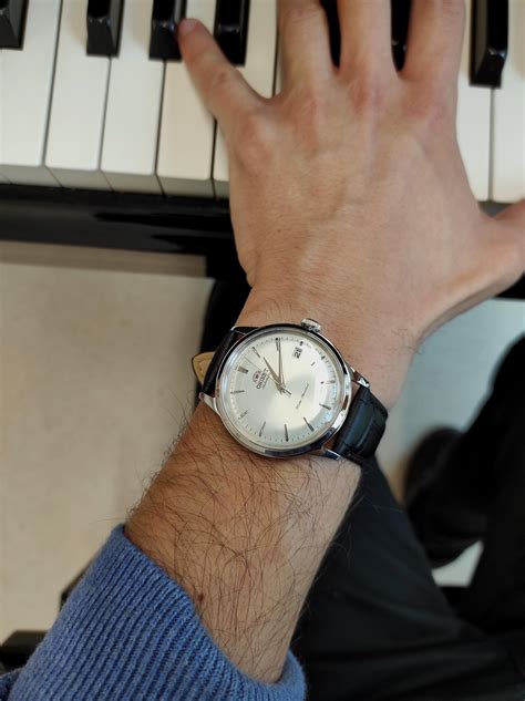 [Orient Bambino 38mm] the new Orient Bambino looks great with the piano ...