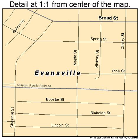 Evansville Illinois Street Map 1724608