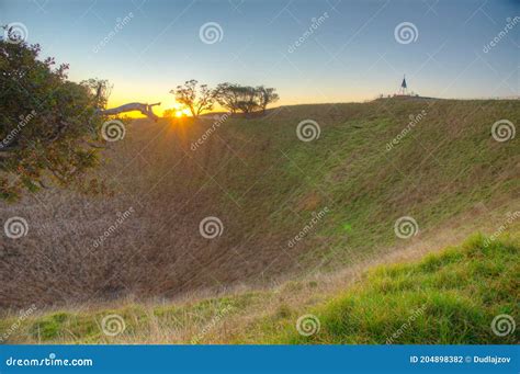 Sunrise View of Mount Eden in Auckland, New Zealand Stock Photo - Image ...