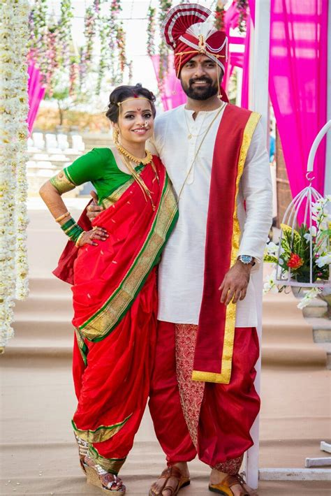 Maharashtrian wedding -Marathi couple - Nauwari saree - Bride - Indian wedding de… | Couples ...