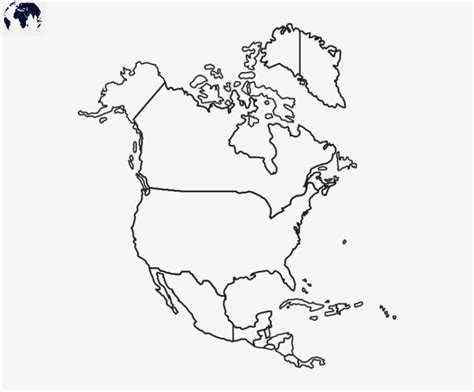 Blank North America Map - Blank World Map
