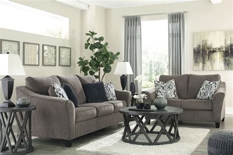 ASHLEY NEMOLI SLATE SOFA & LOVESEAT (45806-38-35)