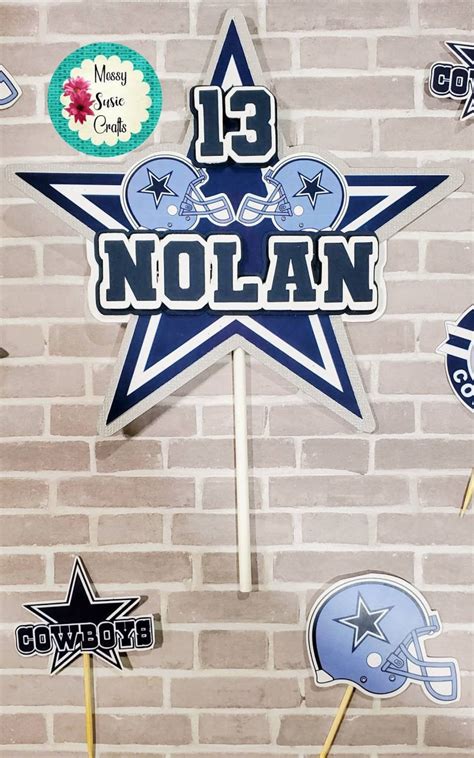 Dallas Cowboys Cake Topper Dallas Cowboys Dallas Cowboys - Etsy