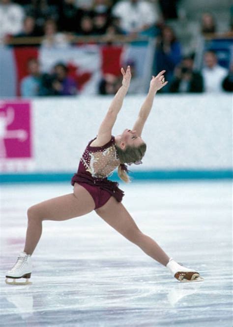 Tonya Harding performing her free skate during the XVll Winter Olympics ...