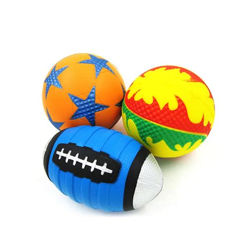 Kids Balls Toy Rubber Small Rugby Stress Ball Children Sport Toy Yellow ...