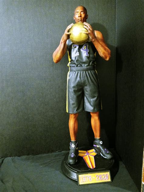 Kobe Bryant Memorial Statue Hand made Full Color Artwork | Etsy