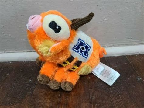 Disney Store Monsters Inc University Archie Scare Pig Orange Stuffed ...