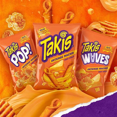 Takis Waves Intense Nacho, Nacho Cheese Flavored Cheesy Potato Chips, Multipack 20 bags, 2.5 ...