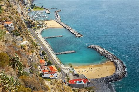 Premium Photo | Calheta beach in madeira portugal