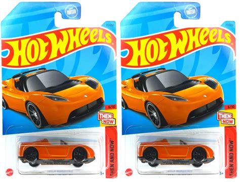 TESLA ROADSTER ORANGE Then And Now 2023 Hot Wheels #217/250 $10.50 - PicClick