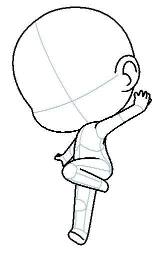 Cute Chibi Base Pose Coloring Pages