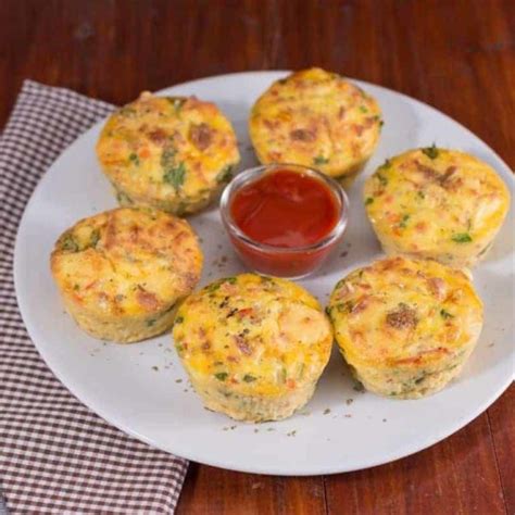 Air Fryer Sausage and Cheddar Egg Muffins - Fork To Spoon