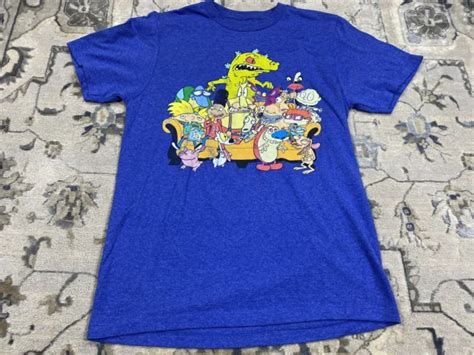 NICKELODEON 90S SHIRT Small Graphic Hey Arnold Rugrats Rocko Nick Shows Mens $4.23 - PicClick