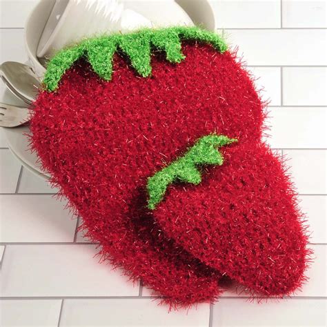 Herrschners Strawberry Scrubby & Dishcloth Yarn Pack