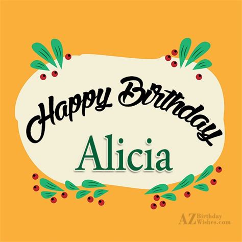 Happy Birthday Alicia