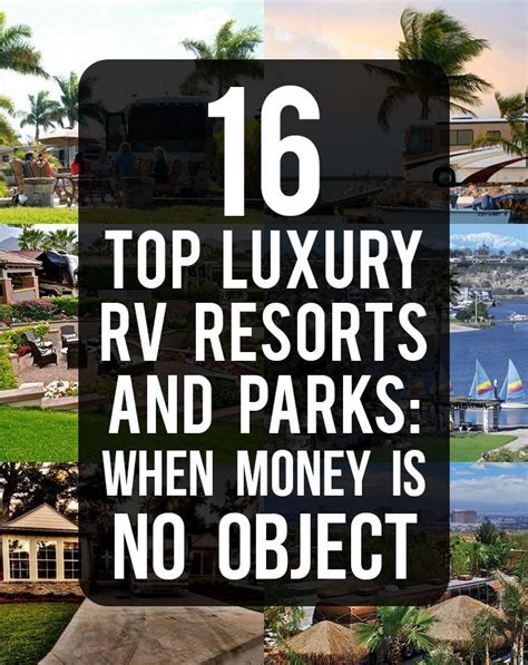 Best luxury RV parks and resorts. Hardest decision will be which one and when. https://www ...