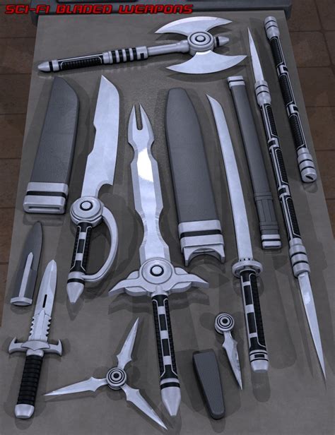 Download DAZ Studio 3 for FREE!: DAZ 3D - Sci Fi Bladed Weapons