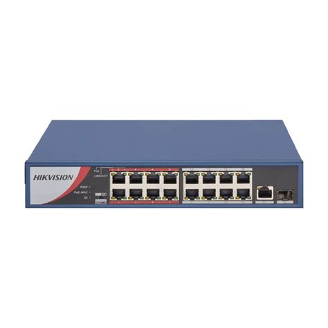 Hikvision DS-3E0318P-E/M(B) 16 Port Fast Ethernet Unmanaged POE Switch