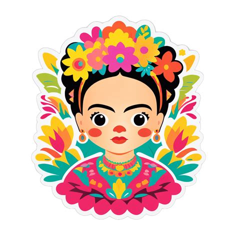 I made an AI sticker of frida kahlo