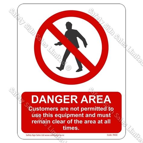 CYO|PA50 - Danger Area Sign | Safety Signs NZ | Best Range