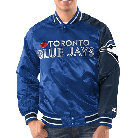 Men's Toronto Blue Jays Starter Royal Team Wordmark - Raglan Full-Snap ...