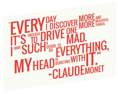 Claude Monet Quote on Behance