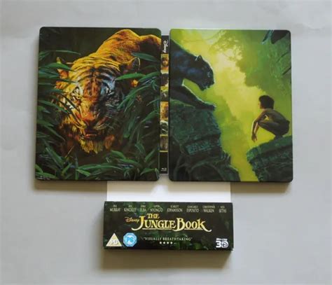 THE JUNGLE BOOK ( Live Action ) - Uk Zavvi 3D + 2D Blu-Ray Steelbook * Open £10.96 - PicClick UK