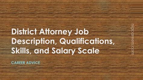 District Attorney Job Description, Skills, and Salary