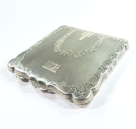 Solid Silver Compact Mirror S M Initials 1940s – The Vintage Compact Shop