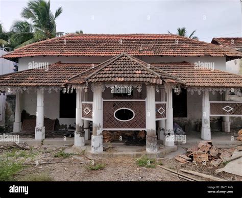 Architecture of traditional house, Manapad, Tamil Nadu Stock Photo - Alamy