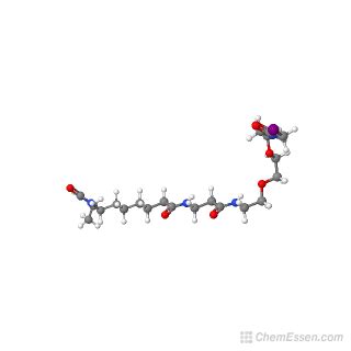 Desthiobiotin polyethyleneoxide Iodoacetamide Structure - C21H38IN5O6 ...