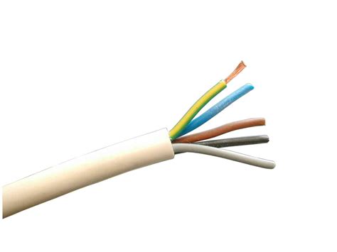 0.75mm 5 Core White Flexible Cable Per Metre | 3185Y / H05VV-F